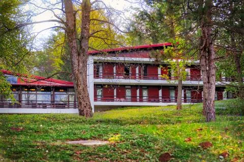 Hotel in the forest 스톡 사진