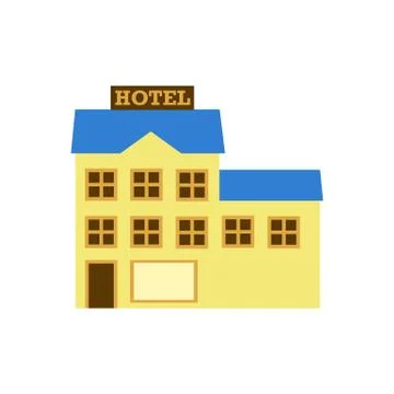 Hotel Front Illustration Stock Illustration