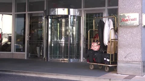 Hotel Going out Stock Footage 10759826