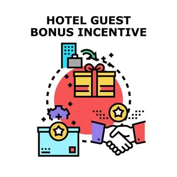 Hotel guest bonus incentive program concept Stock Illustration