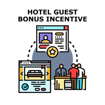Hotel guest bonus incentive program concept Stock Illustration