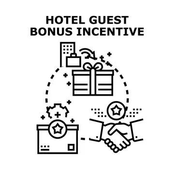 Hotel guest bonus incentive program concept Illustrazione stock