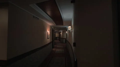 Hotel hallway in dim light Stock-Footage 67467388
