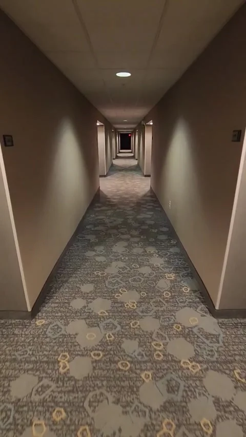 Hotel Hallway Tunnel Vision Effect Stock Footage 341906085