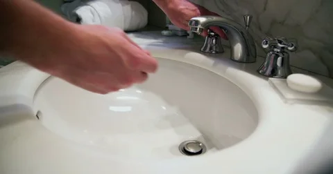 Hotel hands washing Stock Footage 71076656