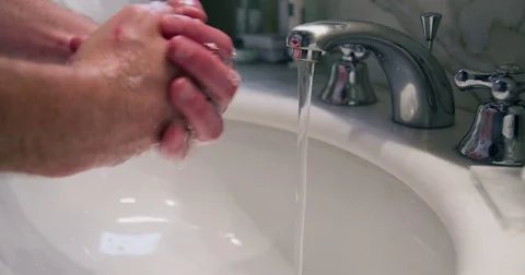 Hotel hands washing Stock Footage 71076711