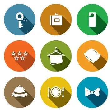 Hotel icon collection Stock Illustration