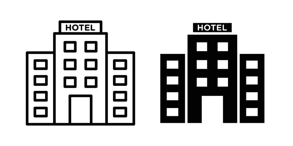 Hotel icon concept. best for web design Stock Illustration