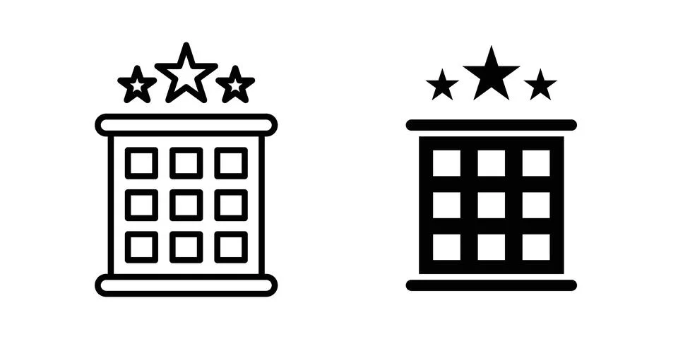 Hotel icon graphic element. web icon set Stock Illustration