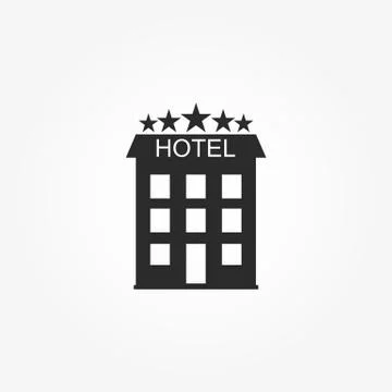 Hotel icon isolated Stock Illustration
