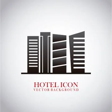 Hotel icon over light background  vector illustration Ilustração Stock