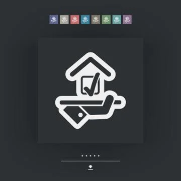 Hotel icon. Preference options. Stock-Illustration