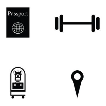 Hotel icon set Stock Illustration