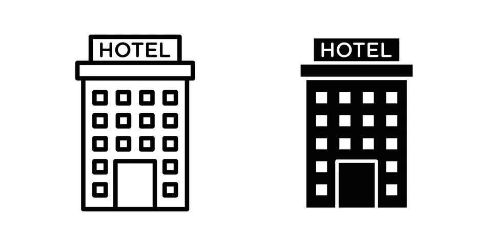 Hotel icon set. Vector EPS 10 Stock Illustration
