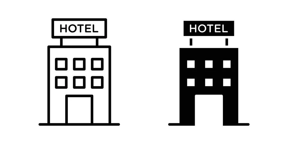 Hotel icon vector design. EPS10 Ilustración de archivo