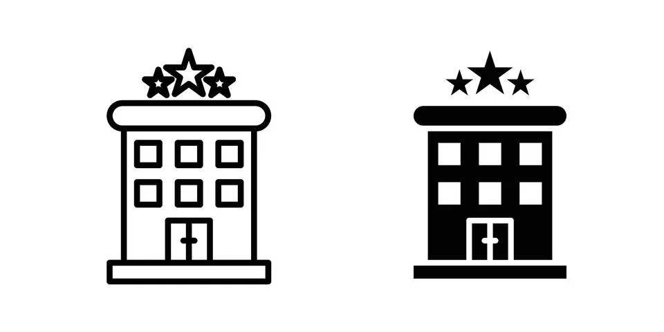 Hotel icon vector design illustrations Ilustración de archivo
