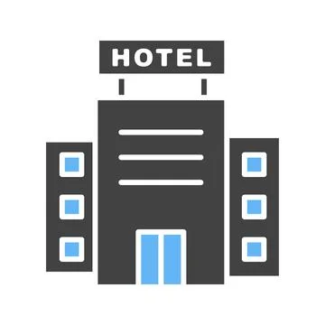 Hotel icon vector image. Stock Illustration