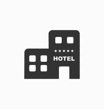 Hotel icon vector sign Stock Illustration