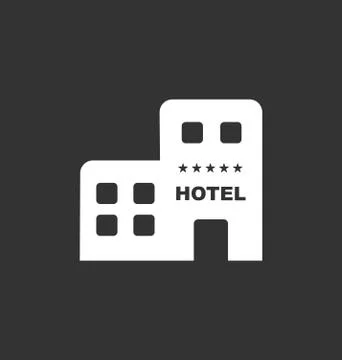 Hotel icon vector sign Stock Illustration