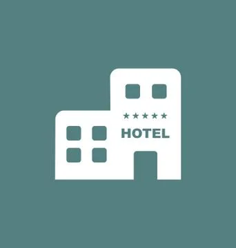 Hotel icon vector sign Illustrazione stock