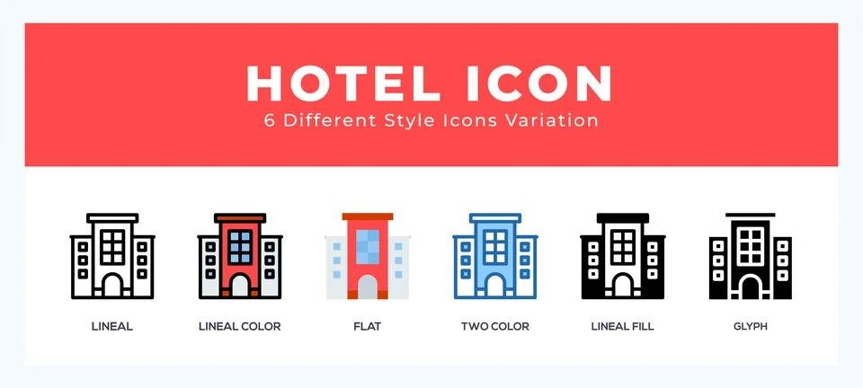 Hotel icon vector for web. and mobile app Ilustración de archivo