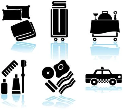 Hotel icons Stock Illustration