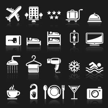 Hotel icons set1. vector eps 10 Stock Illustration