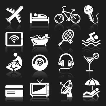 Hotel icons set3. vector eps 10 Stock Illustration