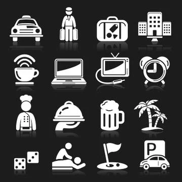 Hotel icons set5. vector eps 10 Stock Illustration