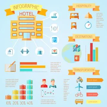 Hotel infographics Stock Illustration