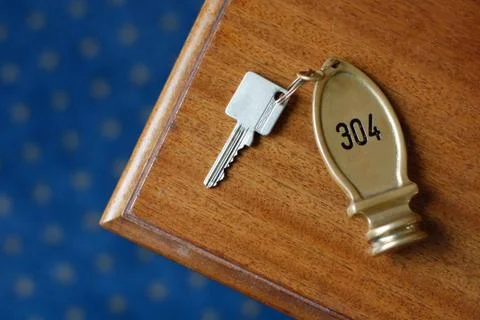 Hotel key Stock Photos