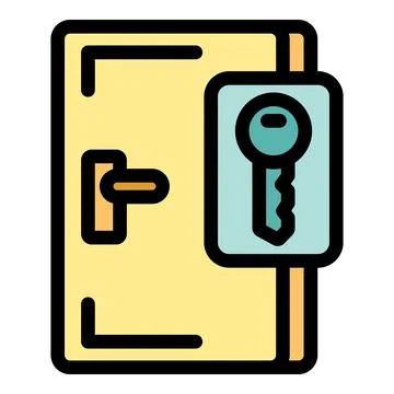 Hotel keycard unlocking a door, access granted to the room Stock Illustration