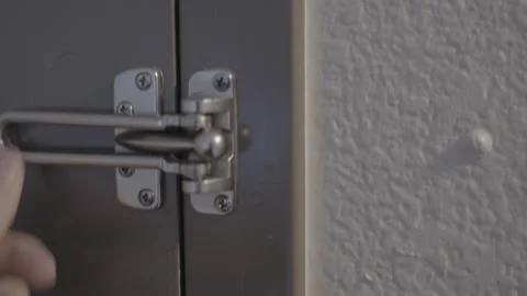 Hotel latch lock Stock Footage 316188386