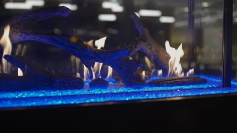 Hotel Lobby Fireplace Stock Footage 87188729