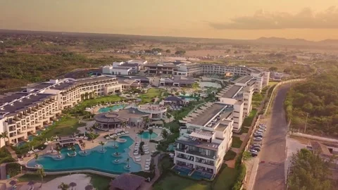 Hotel Macao Beach Punta Cana. Dominican Republic. Aerial drone view Stock Footage 242939922