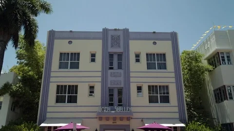 Hotel at Miami Beach Stock Footage 73648760