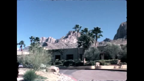 Hotel with Mountain View Stock Footage 276290516