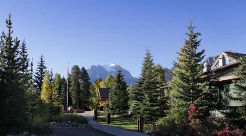 Hotel In Mountains Stock Photos