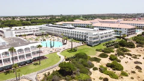 Hotel near the beach Stock Footage 158548990