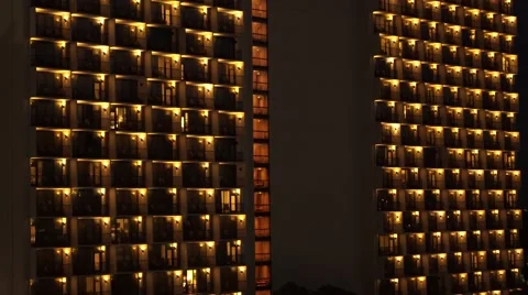 Hotel at night Stock Footage 42206018