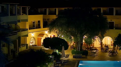 Hotel at night timelapse 스톡 동영상 64655975