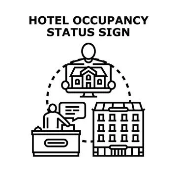 Hotel occupancy status management and reservation system Stock Illustration