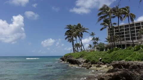 Hotel By The Ocean Stock Footage 104713508