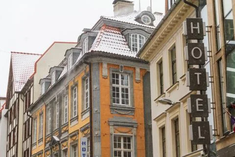Hotel in old town Stock Photos