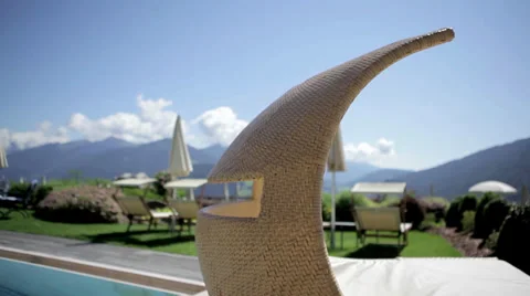 Hotel Outdoor Pool Area Stock Footage 36053294