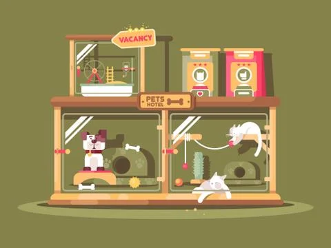 Hotel for pets Stock Illustration