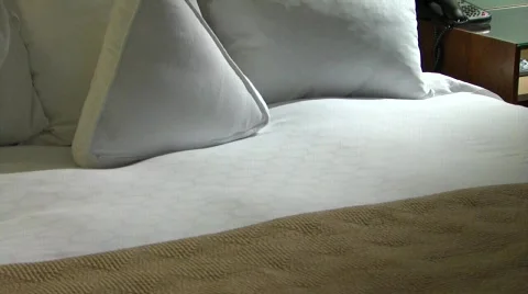 Hotel Pillows Tilt up Stock Footage 436469