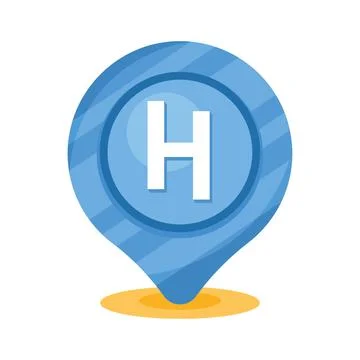 Hotel pin pointer location Stock Illustration