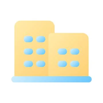 Hotel pixel perfect flat gradient color ui icon 스톡 일러스트
