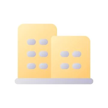 Hotel pixel perfect flat gradient two-color ui icon Illustrazione stock